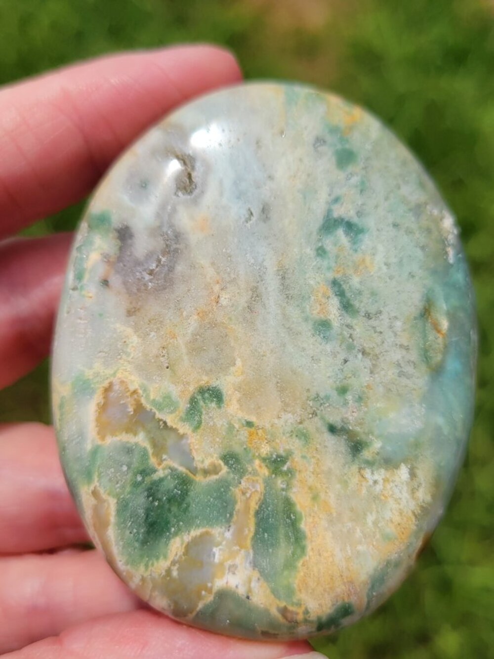 Ocean Jasper Palm Stone (OJ411)